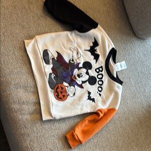 Disney Halloween Mickey Mouse Shirt - Black, Orange, White